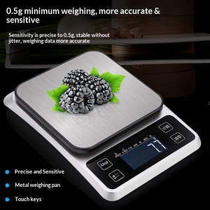 Báscula de Cocina de Alta Precisión para Alimentos, Mini Plataforma de 10 kg, Báscula de Gramos con Precisión de 0.1 g, Báscula de Cocina de Acero Inoxidable con Protección Contra Sobrecargas - Product Image 3