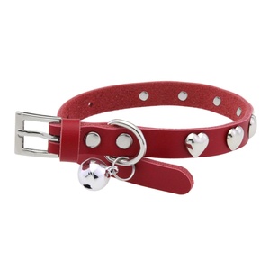 <span class=keywords><strong>Collar</strong></span> de amor de cuero para gatitos y cachorros, correas remachadas con corazón de gato, campana ajustable, <span class=keywords><strong>Collar</strong></span> para perros y Mascotas - Product Image 4