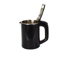 Bouilloire électrique en acier inoxydable noir avec contrôle de la température, capacité de 1 L, portable pour la préparation du thé, usage domestique et hôtelier