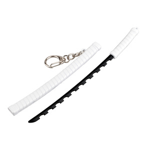 Porte-clés Katana Demon Slayer <span class=keywords><strong>Anime</strong></span> Kimetsu No Yaiba Tanjirou, couteau ninja japonais, mini <span class=keywords><strong>sabre</strong></span> samouraï en fer, jouet cadeau - Product Image 3