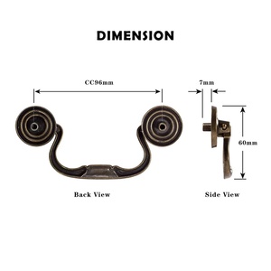 Phong cách Mỹ cổ điển ngăn kéo kéo vòng xử lý Antique Bronze Door knobs đồ nội thất kéo cho tủ quần áo bàn tủ quần áo ngăn kéo - Product Image 4