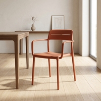 Chaise de salle à manger en plastique empilable de style briques, pour usage domestique et extérieur, vente en gros