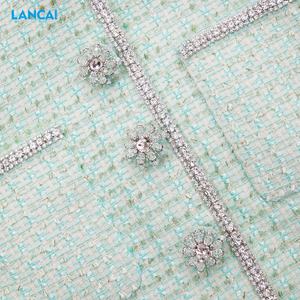 2025 femmes vêtements laine tissu veste et <span class=keywords><strong>jupe</strong></span> plissée en gros mode et élégant 2 pièces <span class=keywords><strong>Blazer</strong></span> costume pour les femmes - Product Image 5