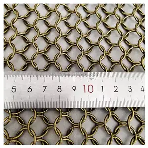 Hot Sale Customized Stainless Steel Welded Ring Mesh Curtain For Museum Opera House Decoration