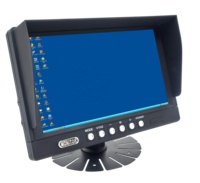 Universel 9 pouces HD AHD 1080P TFT LED voiture tableau de bord affichage grand Angle pare-brise bureau GPS moniteur Bus camion LCD TV