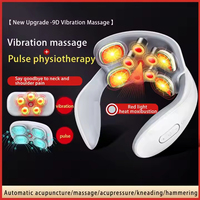 Meilleur Vendeur 2025 Masseur Intelligent avec Compression Chauffante, Appareil de Massage Cervical Électrique EMS en Forme de U pour le Cou et les Épaules, Machine de Santé