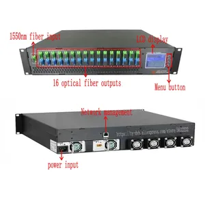 Amplificatore in Fibra Dopata all'Erbio 2U CATV FTTH EDFA 16 Porte 23dB di Uscita WDM 1550nm Modello 56EYA2-16*23 HFC/<span class=keywords><strong>DBS</strong></span>/FTTX Garanzia 1 Anno - Product Image 4