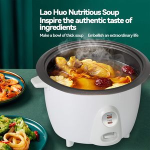 Mini-cuiseur à riz électrique en acier inoxydable 2025 avec revêtement antiadhésif, tasse doseuse, cuisson automatique du riz, maintien au chaud >6L - Product Image 2
