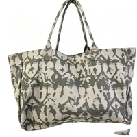Sac fourre-tout de grande capacité pour femme, style coréen, double face avec logo, sac à main et sac à bandoulière en toile haut de gamme