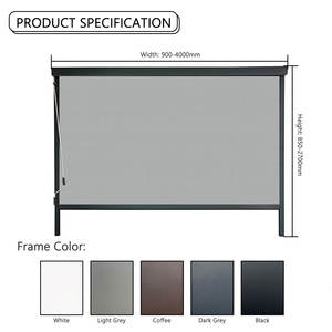 Mais recente <span class=keywords><strong>Design</strong></span> Manual & Motorized Zipper Screen Roller Blinds com Controle Remoto Impermeável Windproof Ziptrack Outdoor Blinds - Product Image 6