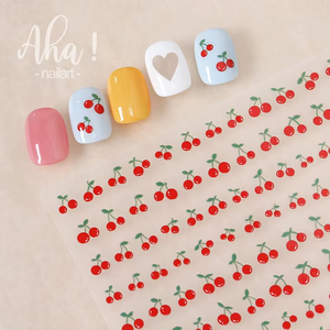 Aha Cherry Lemon Fruit DIY Nail Decal Nail Art Sticker Decoración Animal <span class=keywords><strong>de</strong></span> dibujos animados Diseño 3D Adhesivo Manicura Slider Nails Decor - Product Image 1