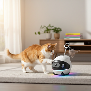 Cámara IP Inalámbrica Inteligente de Lujo, Clásica, de Plástico, con Seguimiento Inteligente, Interactiva, para Mascotas, Robot de Seguridad, Visión Nocturna, Diseño Animado - Product Image 1