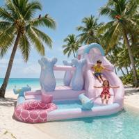 Château gonflable GOLDEN ART Model-33 résistant aux UV en PVC, portable, pour enfants, pour les vacances en bord de mer, jeux aquatiques, imperméable, côte