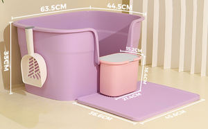 Beliebte große Raum Luxus halb geschlossene Haustier Katze Katzen toilette Kunststoff Katzen toilette mit Katzenstreu Schaufel - Product Image 4