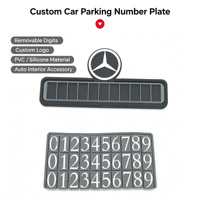 Plaque de numéro de téléphone temporaire en silicone pour voiture, logo personnalisé, plaque de numéro de voiture mobile pour tableau de bord, décoration intérieure de voiture