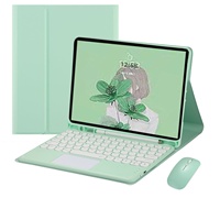 Clavier pour tablette A9 Plus, étui de protection S9 FE, étui S10 Ultra, fixation magnétique, design à capuchons tactiles, compatible russe