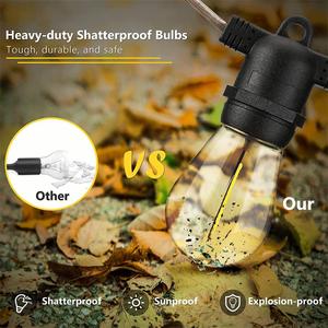 Solar Garden <b>Light</b> Outdoor Decor Festoon Led Bulb <b>String</b> <b>Light</b> Christmas Decoration E27 <b>String</b> <b>Lights</b> Warm White IP65 15M - Product Image 4