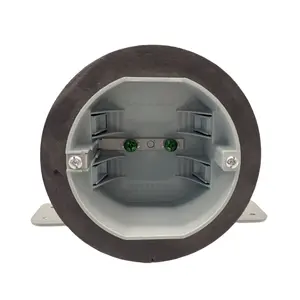 Octagon Ceiling Electric Box with Gasket Vapor Proof Plastic Flush Bracket Non Metallic Gray Outlet Box cETL ETL Listed