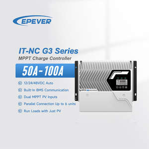 Nuevo Controlador de Panel Solar Híbrido MPPT 12/24/36/48VDC Auto 50A-100A Carga con 98.5% de Eficiencia, Conexión de Cátodo Común - Product Image 1