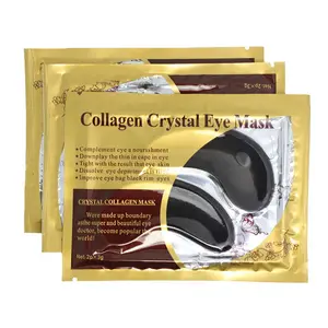Masque oculaire collagène cristal pour les yeux, soins oculaires, masque oculaire en Gel noir, blanchiment de la peau profonde, hydratant