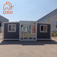 Casa Contenedor Prefabricada Expandible de Doble Cara, Aislada, Móvil, para Espacio de Vivienda Vacacional en Villa al Aire Libre