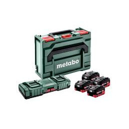 Set Básico Metabo 4x LiHD 10 Ah Batería ASC 145 DUO Kit de Accesorios metaBOX - Product Image 3