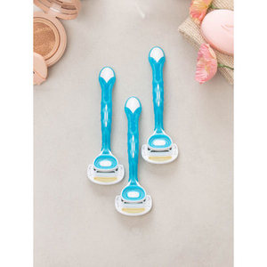 Kaijirushi Aquafit-Maquinilla de afeitar para el cuerpo, sistema de 5 hojas, triple y seis hojas, desechable para el cuidado personal, afeitado de Bikini facial, paquete de 3 - Product Image 1