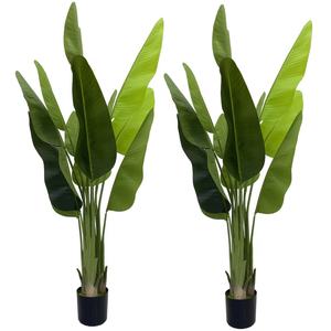 Décoration de verdure tropicale en forme de palmier du <span class=keywords><strong>voyageur</strong></span>, feuilles de bananier artificielles, bonsaï, plante artificielle - Product Image 2