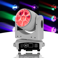 Mini projecteur LED Wash 7x40W RGB 4-en-1 avec effet zoom, contrôle DMX512/sonore, température de couleur 2800K-8500K, IP20