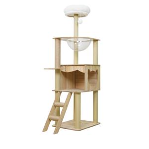 Marco de escalada para gatos <span class=keywords><strong>y</strong></span> árbol para gatos combinados en uno para rascar <span class=keywords><strong>y</strong></span> trepar, descanse <span class=keywords><strong>y</strong></span> juegue con estructura estable, juguete para mascotas - Product Image 1