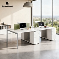 Bureaux informatiques modulaires ergonomiques pour deux personnes, vente en gros d'usine SpaceUnited