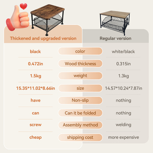Estante de Almacenamiento Multifuncional con Cajones, Metal y Madera Duraderos, Apto para Cafeteras, Hornos Microondas, Cocina - Product Image 3