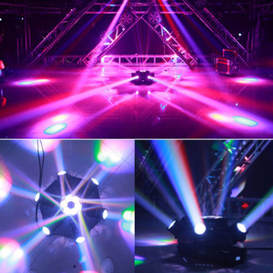 Đèn sân khấu hiệu ứng ánh sáng bán chạy, đèn laser nhỏ 6 tia <span class=keywords><strong>LED</strong></span> RGBW di động tích hợp laser dùng cho sự kiện, trình diễn, tiệc tùng - Product Image 3