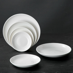 Assiette ronde, assiette plate, assiette peu profonde, assiette de service, assiette en céramique, assiette à steak de style occidental, assiette commerciale, personnalisable - Product Image 4