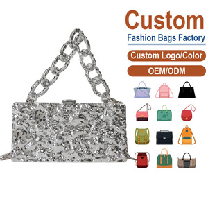Nuevo Bolso de Mano Rígido de Acrílico Ondulado con Espejo, Elegante Cartera de Noche con Asa Superior Geométrica para Mujer - Product Image 1