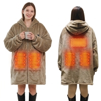 Sweat-shirt chauffant électrique unisexe, doux et confortable, rechargeable par USB, couverture chauffante originale d'usine