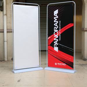 رف عرض على شكل باب 80×180 لوحة إعلانات خارجية قابلة للحقن بالماء قائمة بذاتها عمودية يي لاباو رف ملصقات إكس - Product Image 4