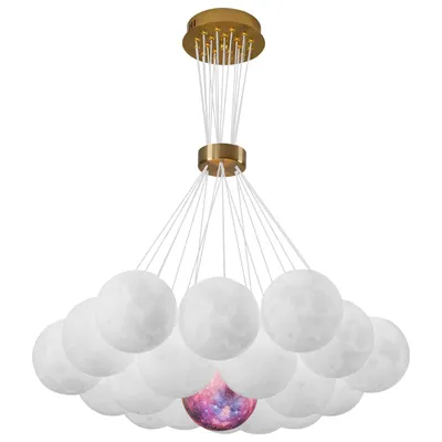 Nordic Ontwerpers Creatieve Kinderkamer Moon Kroonluchter Art Decoratieve Slaapkamer Bubble Bal Slaapkamer Lampen