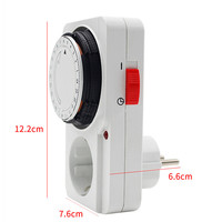 Minuterie mécanique cyclique 24 heures Minuterie intelligente pour maison Prise PC 220V Minuterie enfichable