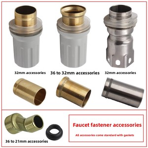 Accessoires de robinetterie : Noyau de valve en cuivre, bec en acier inoxydable 1/2 pouce, aérateur pour machine à laver, joint de douche, adaptateur dissimulé - Product Image 2
