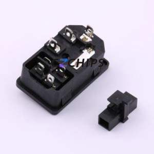 RT-C14B-D6+SS21-1BB AC Power Connector Through hole Component (THT) Connector IEC 320-C14 1 3 Panel Mount - Product Image 2