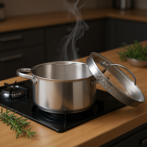 <b>Saucepan</b> 3 L 20 Cm Stainless Steel With Spout For Cooking - Product Image 3