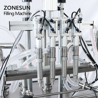 Machine de remplissage automatique multi-têtes ZONESUN ZS-YT4T-4Y pour liquides (bain de bouche, détergent, jus, huile d'olive, shampoing)