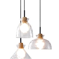 Lustre en verre à effet d'ondulation de style japonais, lampe de comptoir de bar, lampe de salle à manger, décoration simple, unique et créative pour café, OEM Guangdong
