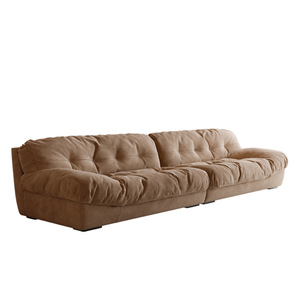 Cream cloud shaped fabric <b>sofa</b> modern minimalist tech cloth double couch for living room bedroom big and <b>small</b> apartment - Product Image 4