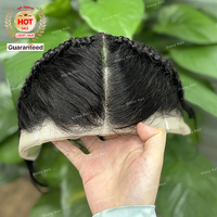 Top Grade 12 pouces oreille à oreille tressé postiche noeud blanchi pleine 13x4 dentelle frontale Extension de cheveux humains cheveux vierges non transformés