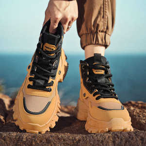 Zapatos de Hombre de Alta Calidad, Resistentes al Desgaste, Impermeables, con Suela Gruesa, Transpirables, de Estilo Retro, para Senderismo, Caminar y Uso Diario - Product Image 6