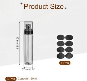 60/80/100/120ML Frosted Semi-Black PET Plastic <b>Perfume</b> Toner Fine Mist Sprayer Skincare Continuous <b>Spray</b> <b>Bottle</b> - Product Image 2