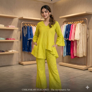 Nuevo Conjunto de Fiesta para Mujer a la Moda con Bordado, Top y Pantalón de Algodón Antiarrugas de TENNECY - Product Image 1