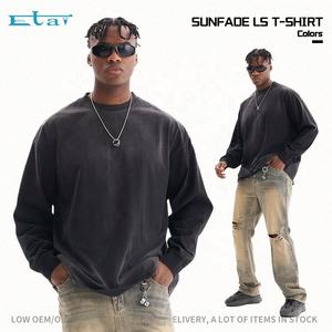 เสื้อยืดผ้าฝ้าย100% สำหรับผู้ชายเสื้อยืดแขนยาวผ้าฝ้ายโอเวอร์ไซส์ออกแบบโลโก้ได้ตามต้องการ - Product Image 6